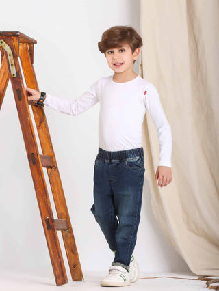 Slim Fit Navy Casual Jeans