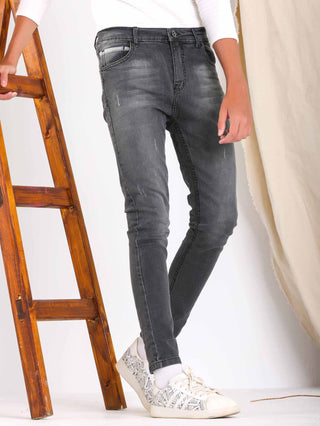Skinny Fit Grey Casual Jeans