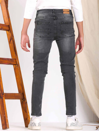Skinny Fit Grey Casual Jeans