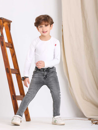 Skinny Fit Grey Casual Jeans