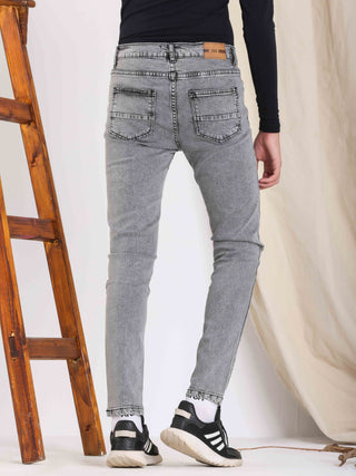 Boys Skinny Light Grey Casual Jeans