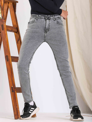 Boys Skinny Light Grey Casual Jeans