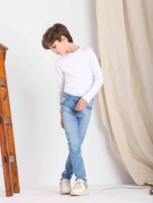 Skinny Light Blue Casual Jeans