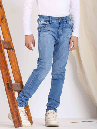 Boys Skinny Blue Casual Jeans