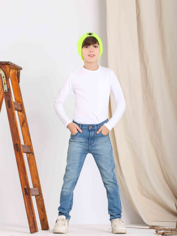 Boys Skinny Light Blue Casual Jeans