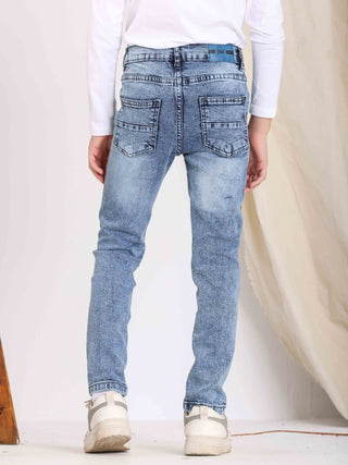 Boys Skinny Light Blue Casual Jeans