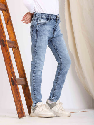 Boys Skinny Light Blue Casual Jeans