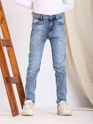 Boys Skinny Light Blue Casual Jeans