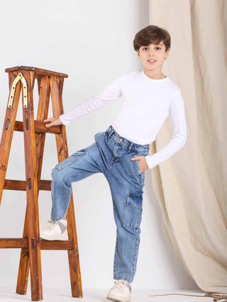 Cargo Light Blue Casual Jeans