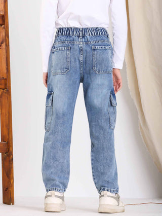 Cargo Light Blue Casual Jeans