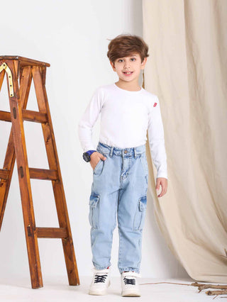 Cargo Light Blue Casual Jeans