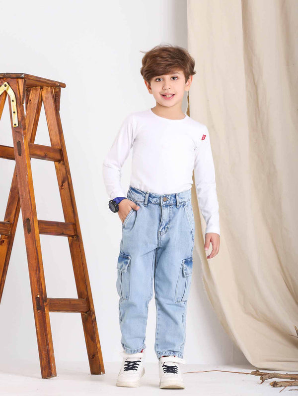 Cargo Light Blue Casual Jeans