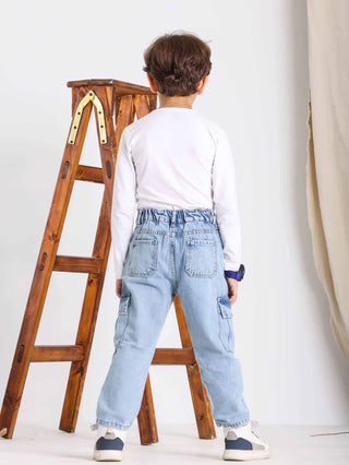 Cargo Light Blue Casual Jeans