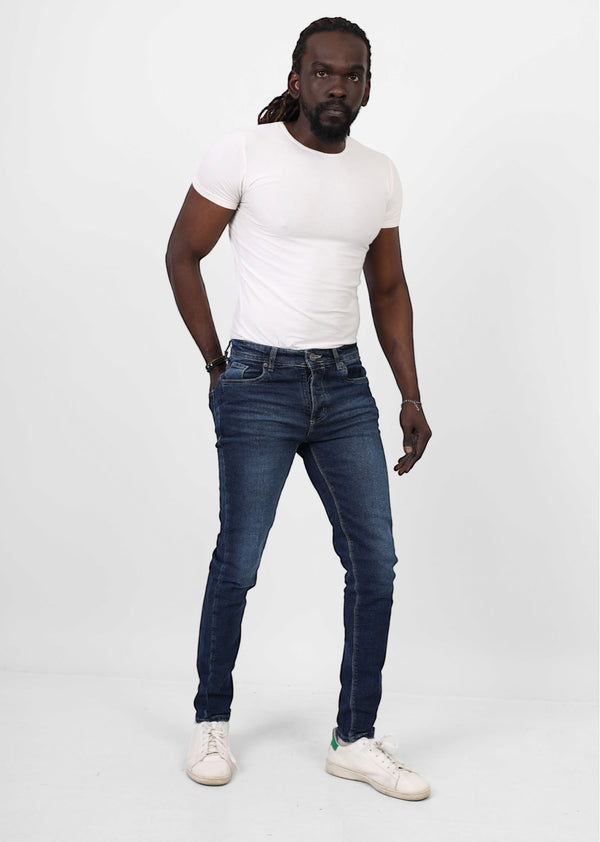 Skinny Fit Turbo Dark Blue Casual Jeans