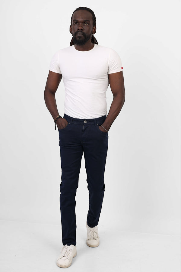 Skinny Fit Tommy Navy Casual Gabardine