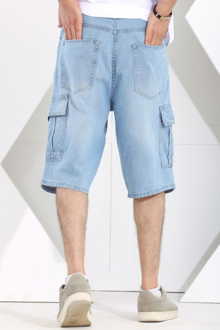 Baggy Light Blue Short Casual Jeans