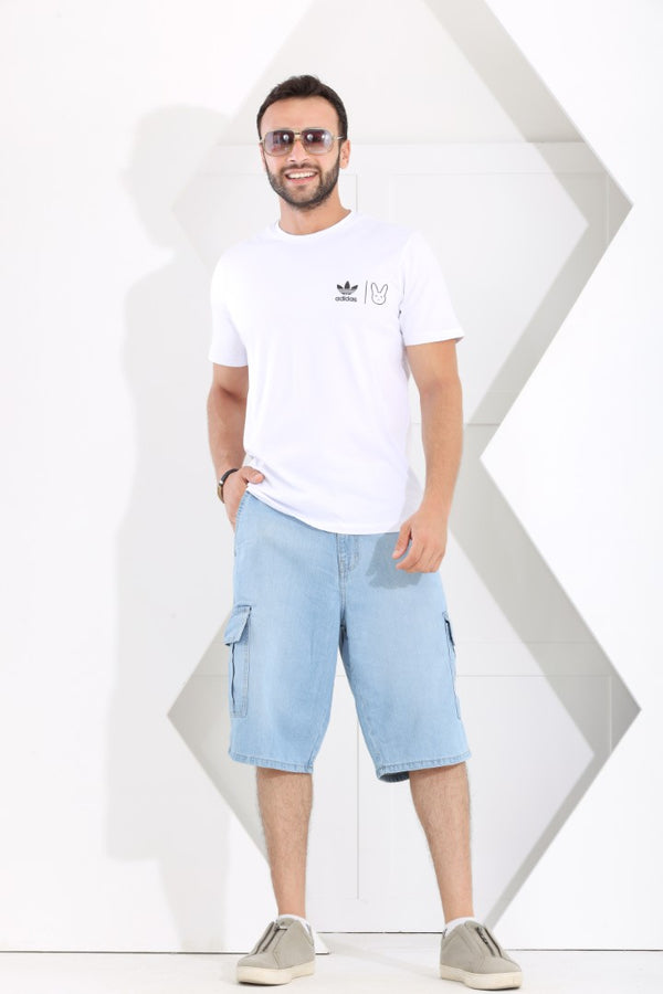 Baggy Light Blue Short Casual Jeans