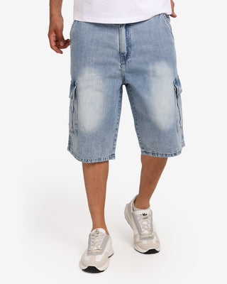 Baggy Ice Blue Short Casual Jeans