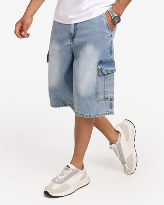 Baggy Ice Blue Short Casual Jeans