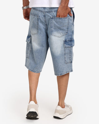 Baggy Ice Blue Short Casual Jeans