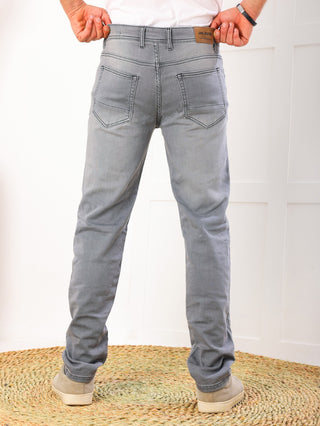 Slim Fit Light Grey Casual Jeans