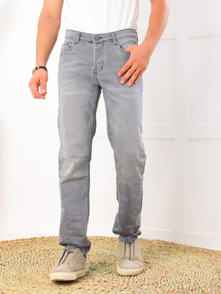 Slim Fit Light Grey Casual Jeans
