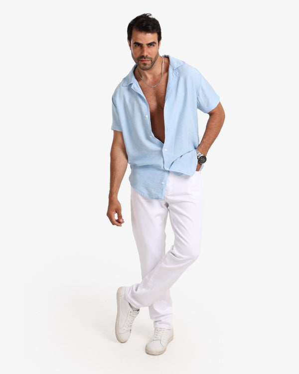 Slim Fit White Casual Jeans