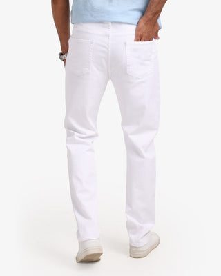 Slim Fit White Casual Jeans
