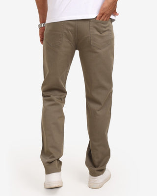 Slim Fit Olive Green Casual Jeans