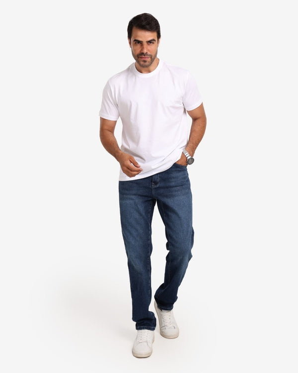 Slim Fit  Dark Blue Casual Jeans