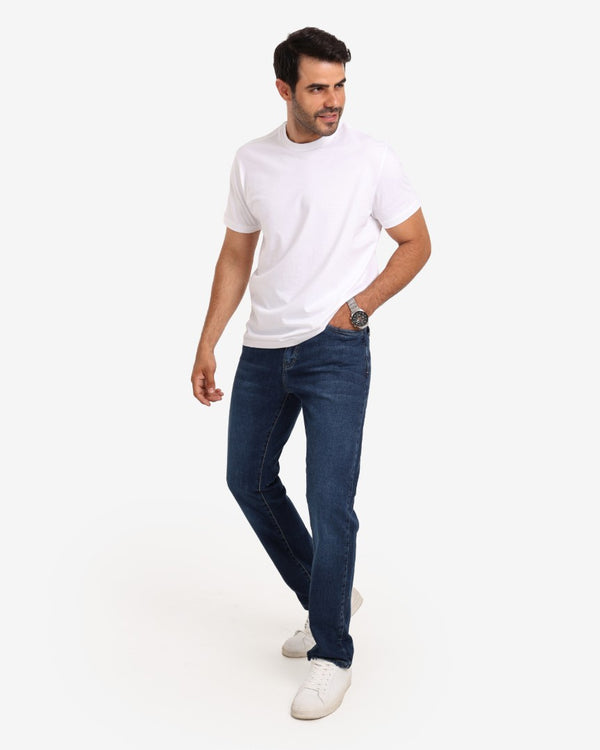 Slim Fit Dark Blue Casual Jeans