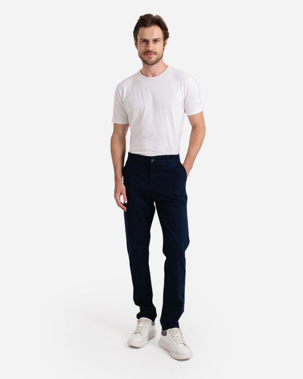 Slim Fit Navy Casual Gabardine