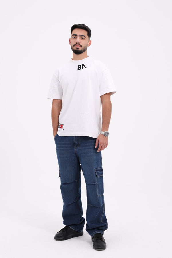 Cargo Fit Dark Blue Casual Jeans