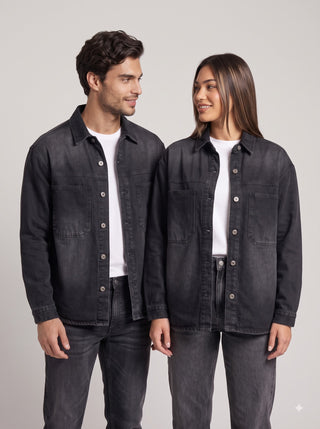 Unisex Casual Oversized Denim Shirt