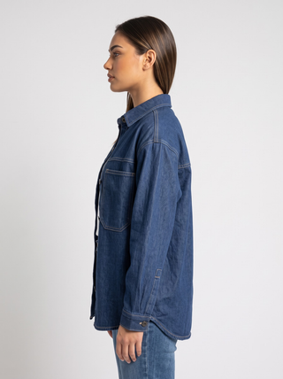 Unisex Casual Oversized Denim Shirt