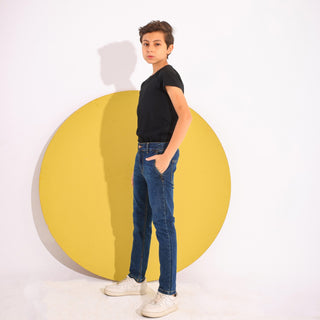 Slim Fit Dark Blue Casual Jeans