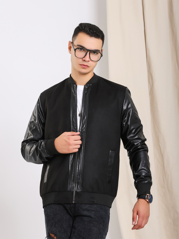 Black Casual Leather Jacket