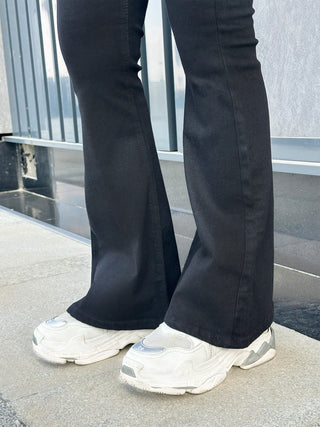 بنطلون جينز شارلستون كاجوال سادة اسود
