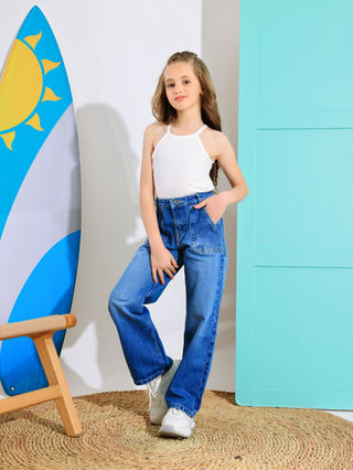 Mom Fit Light Blue Casual Jeans