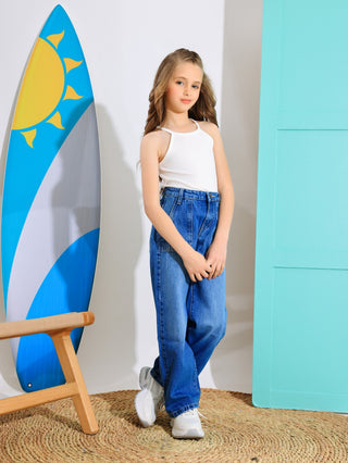 Mom Fit Light Blue Casual Jeans