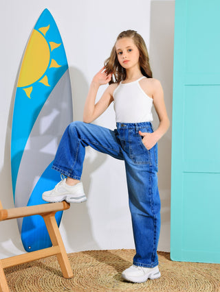 Mom Fit Light Blue Casual Jeans
