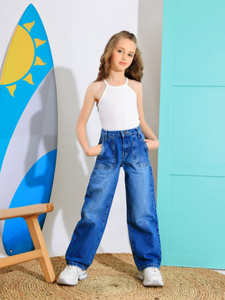 Mom Fit Light Blue Casual Jeans