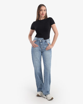 Straight Fit Light Blue Casual Jeans