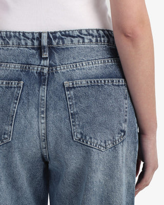 Wide Leg Smoky Blue Casual Jeans