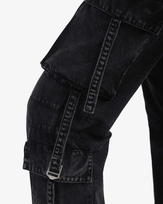 Cargo Fit Dark Grey Casual Jeans