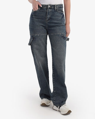 Straight Fit With Stripe Dirty Casual Jeans
