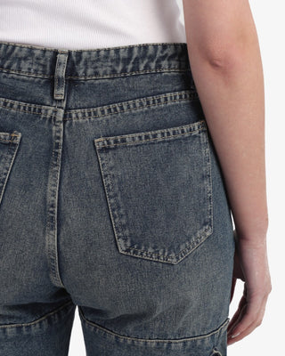 Straight Fit With Stripe Dirty Casual Jeans