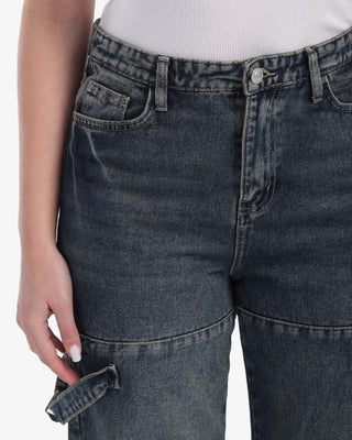 Straight Fit With Stripe Dirty Casual Jeans