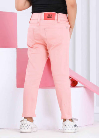 Skinny Pink Casual Gabardine