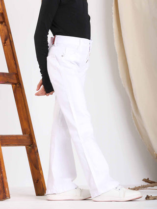 Charleston White Casual Gabardine